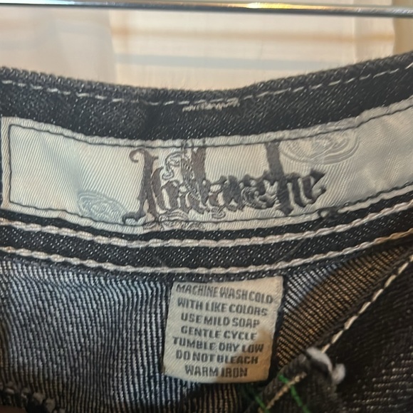 ablanche baggy Skater Y2K Embroidered jeans Men’s Size 34” Inseam 28” and 16W - Picture 10 of 12